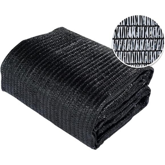 40% Sunblock Shade Cloth Cover with Clips for Plants 6’ X 20’, Black - Picture 1 of 16